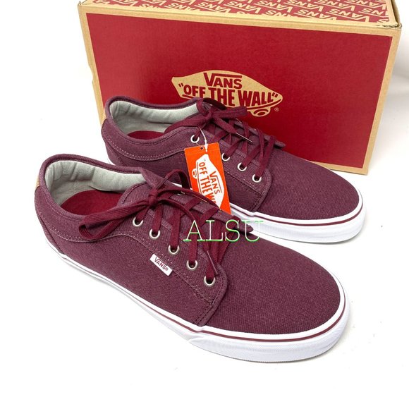 VANS Chukka Low Top Canvas Red Wine Casual Women’s Size 9 Sneakers VN000ZUMGPK - Picture 8 of 11